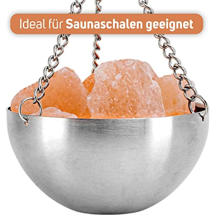 Salzleckstein.shop 2 kg Bergkristall Salz Salzkristall Salzbrocken Saunazubehör Sauna Saunasalz aus Pakistan, 100% NATÜRLICH, 30-60 mm Körnung, rötliche Färbung – Bild 3