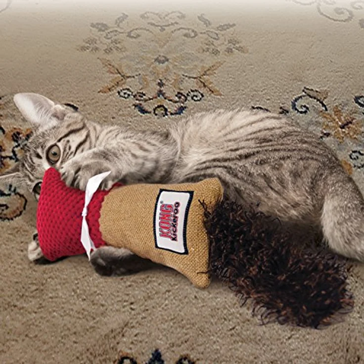 KONG – Kickeroo – Katzenspielzeug, Nordamerikanische Premium Katzenminze (Farbvariat.) – Cuddler Muster – Bild 3