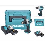 Makita DDF 489 RT1J Akku Bohrschrauber 18 V 73 Nm Brushless + 1x Akku 5,0 Ah + Ladegerät + Makpac, blau