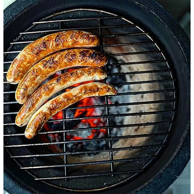 BBQ-Toro Kamado Grill | Holzkohlegrill Haiiro Ø 32 cm mit Thermometer, Holzgriff | Kamado Keramikgrill, Mini Holzkohlegrill, Mini Kamado Grill, Keramik Grill, Kamado BBQ, Ceramic Grill (Green) - Preisvergleich – Bild 2