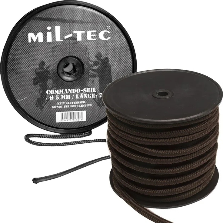 Mil-Tec Militär Commando-Seil auf Rolle Seil, reißfestes Seil in 3 Stärken und verschiedenen Farben