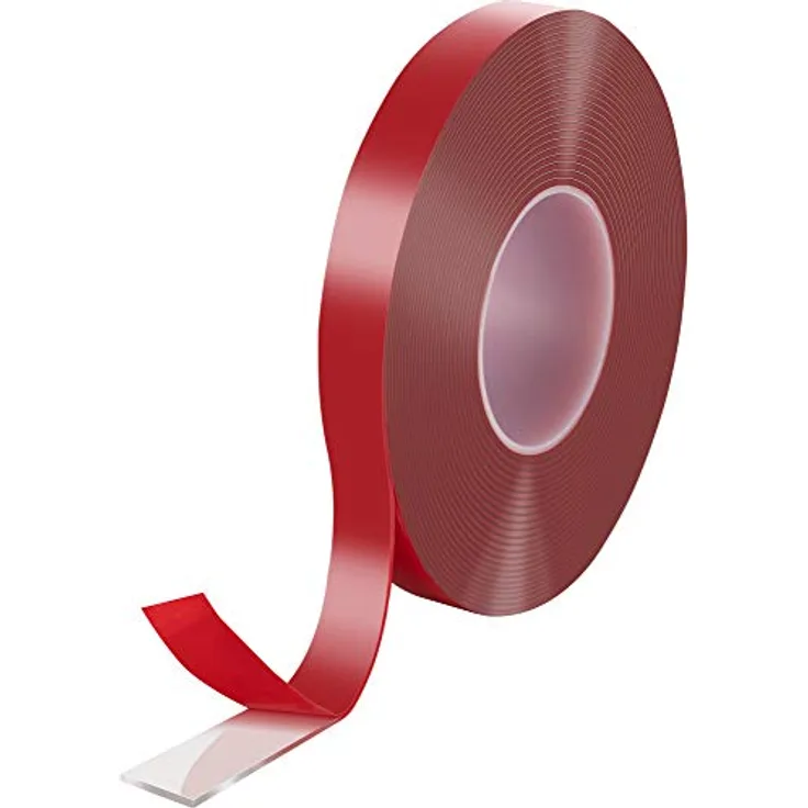 Poppstar doppelseitiges Klebeband (10 m x 19 mm x 2 mm) Acryl-Klebeband transparent
