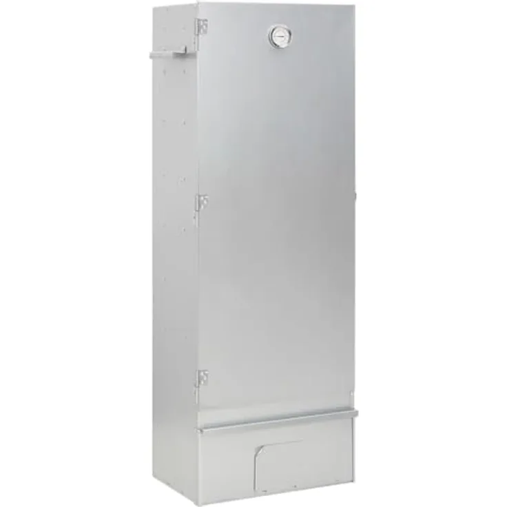 vidaXL Räucherofen, Räucherschrank mit Kaltrauchgenerator und Thermometer, verzinkter Stahl für Außen, große Räucherkapazität