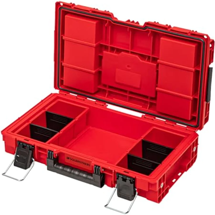 Tool Brothers PRIME Toolbox 150 Profi, Werkzeugkoffer RED ULTRA HD, 13,5 l, IP66, stapelbar, mit verstellbaren Trennwänden – Bild 6