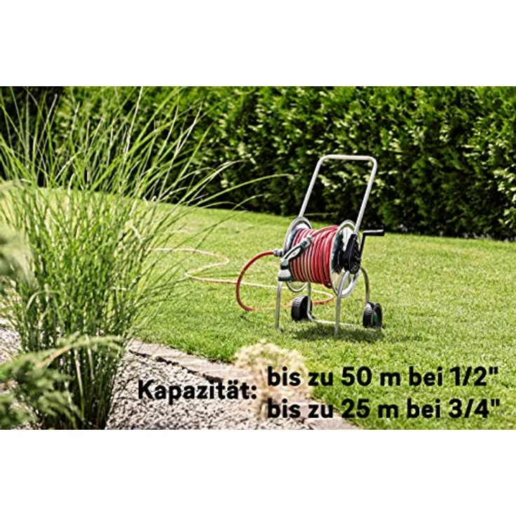 REHAU COMFORT Schlauchwagen Vollmetall für max. 50 Meter 1-2 Zoll Schlauch – Bild 3