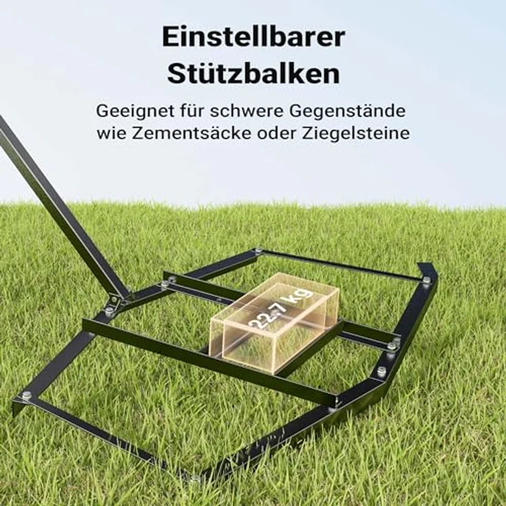 Wiltec Schleppegge 172 x 90 cm, robuste Wiesenegge für Rasentraktor, ATV und UTV zur Bodenbearbeitung und Bodennivellierung – Bild 5