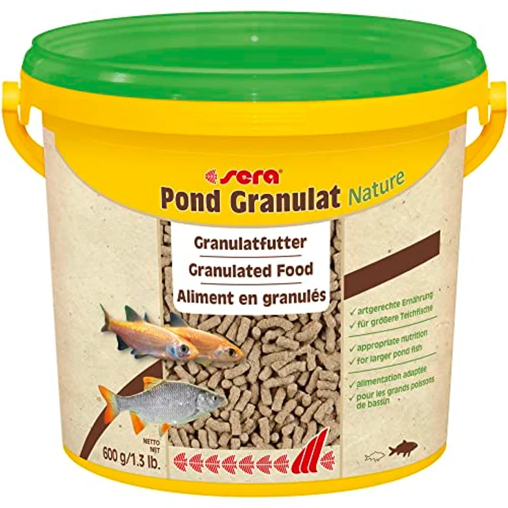 sera Pond Granulat Nature 3,8 Ltr. (600 g) - Das Granulatfutter für größere Teichfische – Bild 1