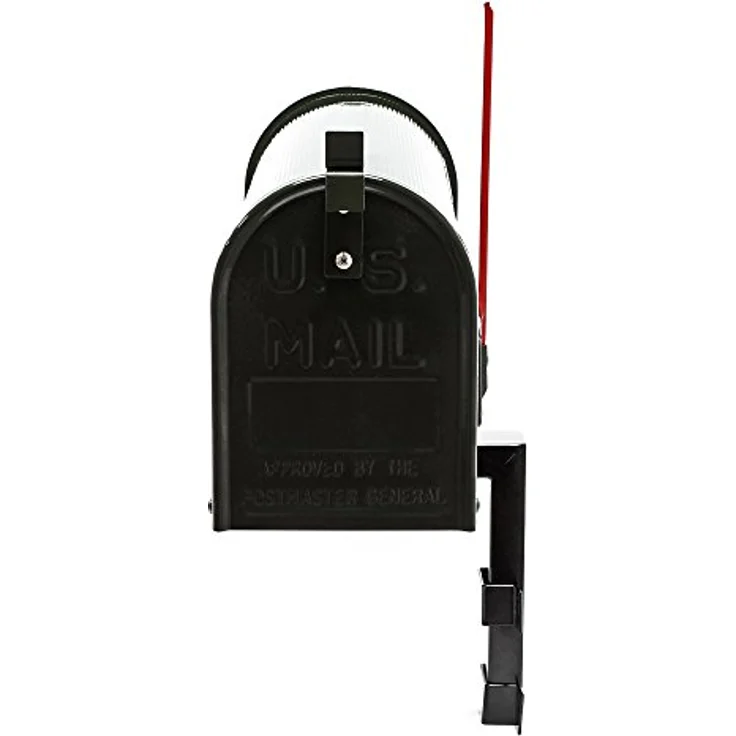 US Mailbox Briefkasten Amerikanisches Design schwarz mit passender Wandhalterung – Bild 3