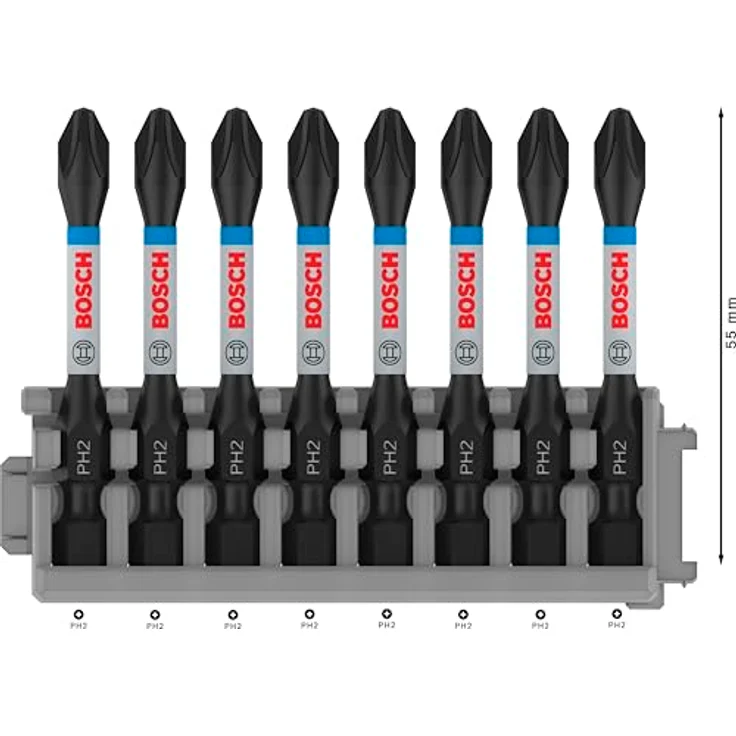 Bosch Professional 8tlg. Schrauber Bit Set Kreuzschlitz (Impact Control, PH2 Bits, Länge 50 mm, Pick and Click) – Bild 4
