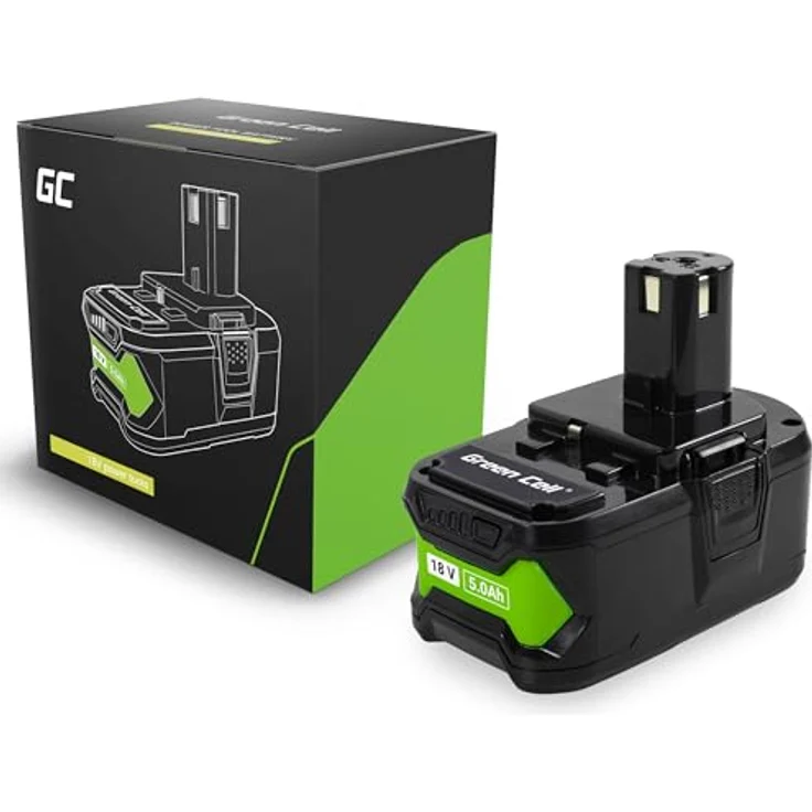 Green Cell RB18L50 GC-PTRY18V5, Werkzeug-Akku 18V 5.0Ah Li-Ion für Ryobi ONE+ System, kompakt und leistungsstark – Bild 1