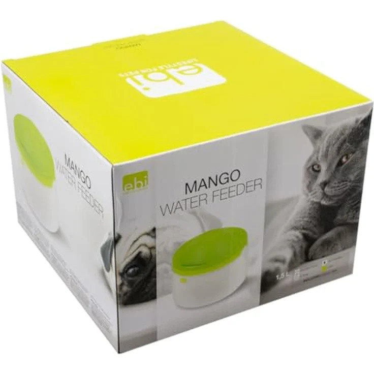 Ebi Waterfontein Mango Groen, Futternapf mit Wasserfontäne – Bild 4