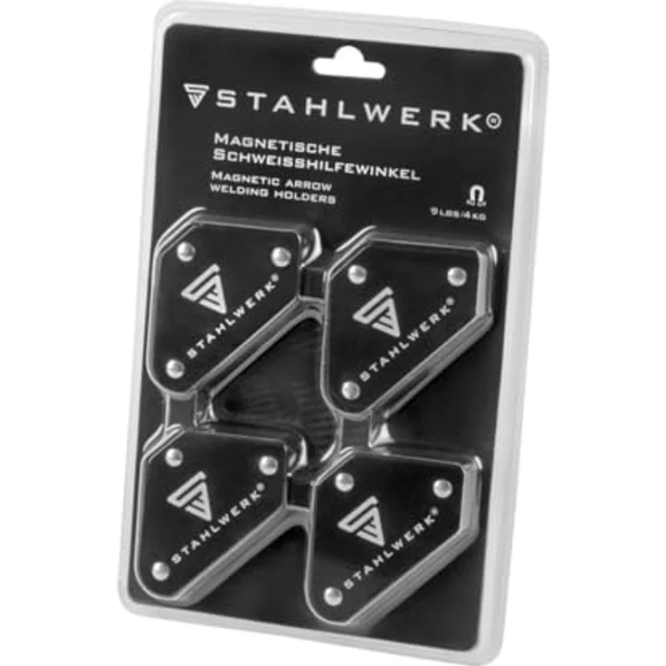 STAHLWERK Magnet-Schweißwinkel 4er Set, 4 kg Haftkraft, 45° | 90° | 135° Winkel, praktischer Schweißmagnet – Bild 4