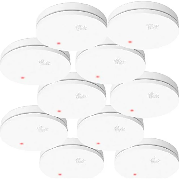 VisorTech Rauchmelder VDs 10 Jahre: Fotoelektrischer Rauchwarnmelder, 10-J.-Batterie, VDs, 10er-Set (Fotoelektronische Rauchmelder)