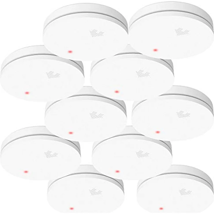 VisorTech Rauchmelder VDs 10 Jahre: Fotoelektrischer Rauchwarnmelder, 10-J.-Batterie, VDs, 10er-Set (Fotoelektronische Rauchmelder) – Bild 1
