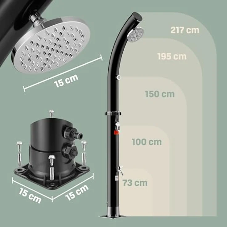 monzana Solardusche Gartendusche Außendusche Camping 20L Pooldusche Regendusche Outdoor – Bild 8