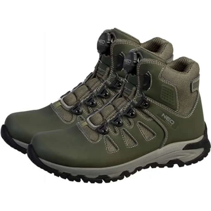No Name Sicherheitsschuhe O2 SR FO, Arbeitsstiefel mit Kordelbindung und Knauf, Größe 43, rutschfest und ölbeständig