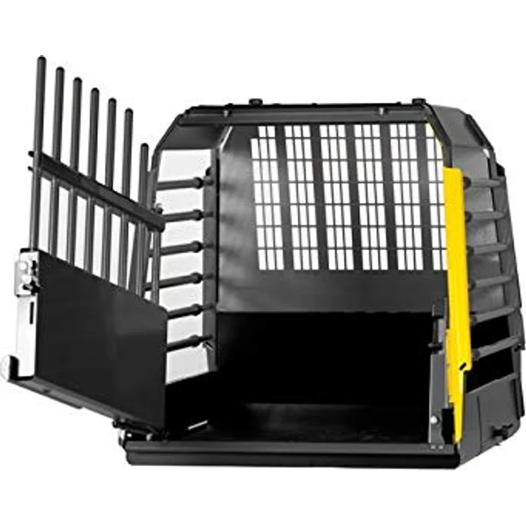 4x4 North America MIM Safe VarioCage Single, Crashgetestete Hundetransporthütte, verstellbar, XXLarge+ aus pulverbeschichtetem Stahl mit Notfallklappe – Bild 1