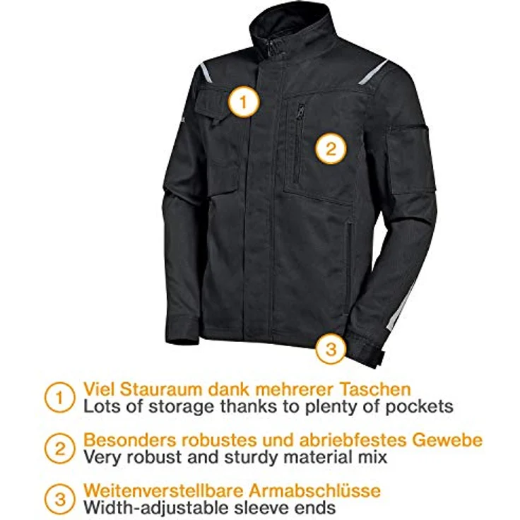 Uvex Safety Arbeitsjacke 8983, sportliche und robuste Arbeitskleidung, Größe 6XL – Bild 2