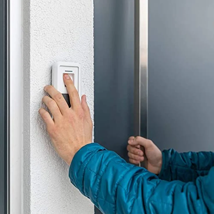 ABUS One Fingerscanner CFS3100, smarter Türöffner für Haustür und Terrassentür, mit Verdeck für den Sensor, bis zu 28 Fingerabdrücke, silber – Bild 3