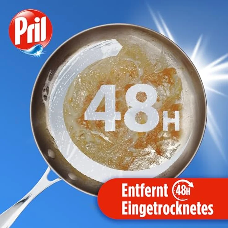 PRIL Kraftgel Hygienische Frische Geschirrspülmittel, 450 ml, blau, fettlösend, entfernt 48h eingetrocknete Verschmutzungen, praktische Dosieröffnung, Flasche aus 100% recyceltem Kunststoff – Bild 4