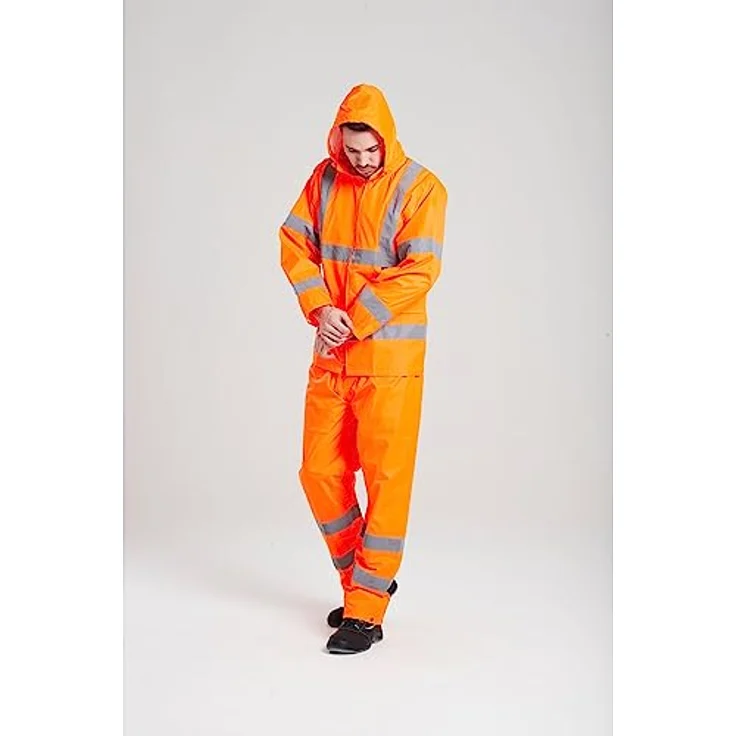 Portwest Warnschutz-Regenjacke, Größe XXL, Orange, wasserfest, EN ISO 20471 Class 3, H440ORRXXL – Bild 5