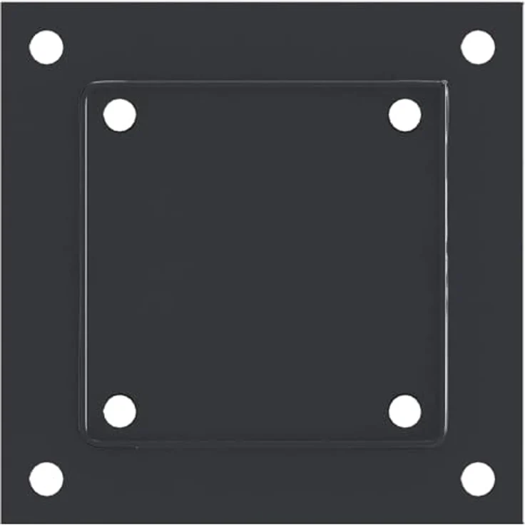 vidaXL Zaunpfosten Pfostenträger Quadrat, 4 Stk. 121x121 mm, Pulverbeschichteter Stahl, anthrazit – Bild 8