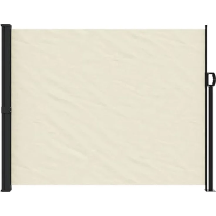 vidaXL Seitenmarkise, Wandmarkise mit PU-Beschichtung, Sichtschutz für Balkon Terrasse Garten, Windschutz Markise, Ausziehbar Creme Polyester – Bild 3