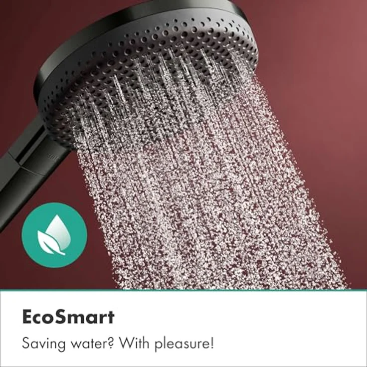hansgrohe Raindance Alive Select S, Wassersparende Duschbrause mit drei Strahlarten, Antikalk-Funktion, brushed black chrome – Bild 4