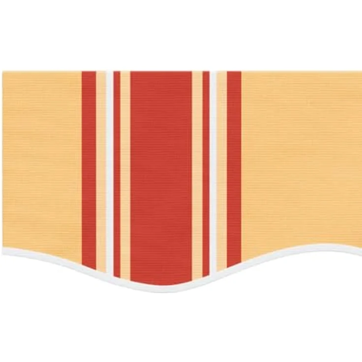 vidaXL Markise Markisenvolant Gelb und Orange Gestreift 4 m (1-St) - Wasserfest, UV-beständig, 100% Polyester mit PU-Beschichtung – Bild 4