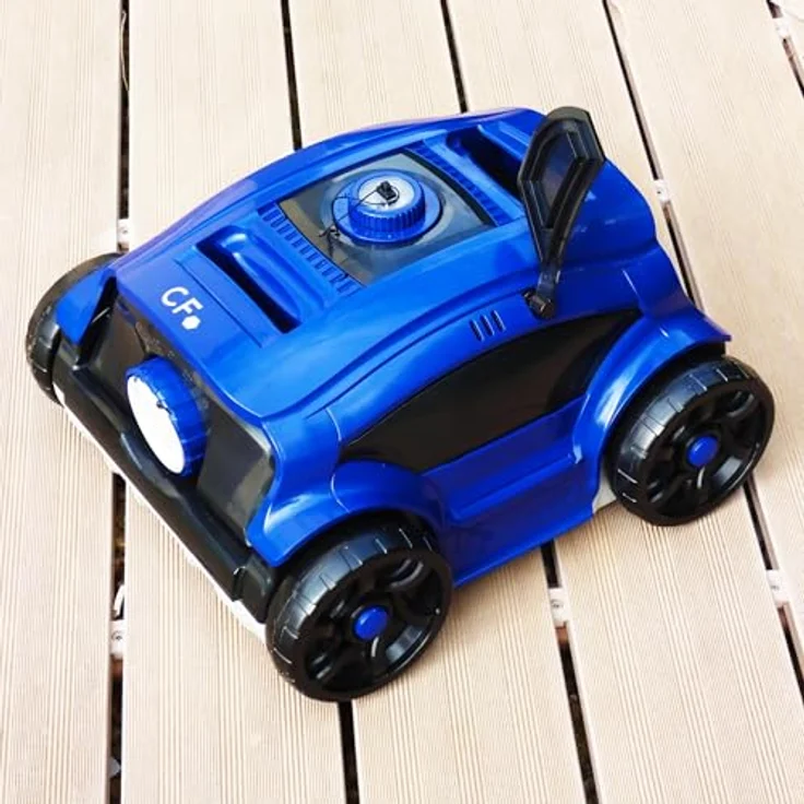 CF Reinigungsroboter Bodensauger Planet Pool blau inkl. Ladekabel, für Pools bis 100m², kabellos, schneller Reinigungszyklus – Bild 5