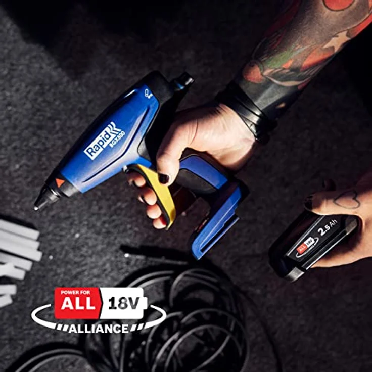 Rapid Heißklebepistole Akku BGX500 18V P4A, Klebepistole wird mit (Bosch) P4A Akkus betrieben (ohne Akku und Ladegerät) – Bild 3