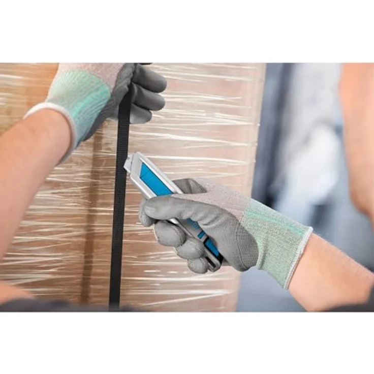 Martor Secunorm 500, Sicherheitsmesser mit Hakenklinge, ergonomischer Aluminiumgriff, automatischer Klingenrückzug – Bild 14