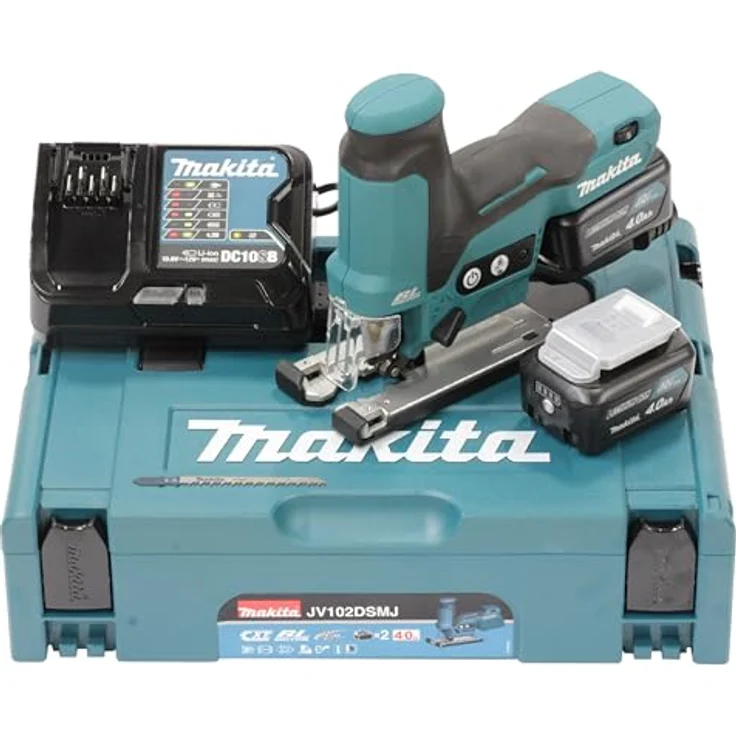 Makita Akku-Pendelhubstichsäge (2x 4 Ah Akku, 280 W, 10.8 V) JV102DSMJ – Bild 2