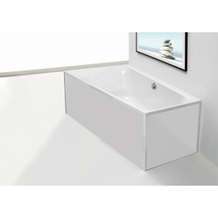 Hoesch Thasos Glasverkleidung Vorwandvariante für Badewanne weiß - 8 mm Einscheiben-Sicherheitsglas, EverClean-Beschichtung