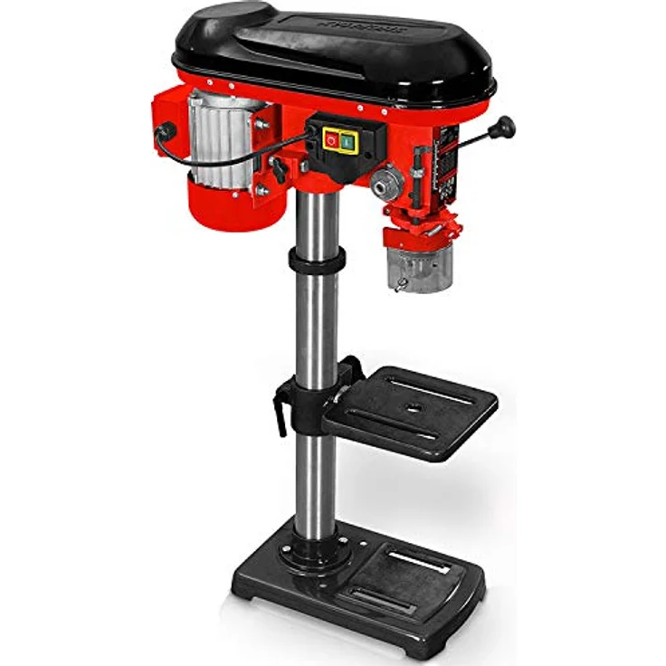 Hecht Profi Standbohrmaschine 600 Watt, 12-stufige Drehzahlregelung, schwenkbarer und höhenverstellbarer Bohrtisch, Späneschutz, präzise Säulenbohrmaschine – Bild 1