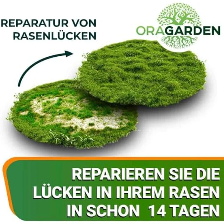 Neu OraGarden Rasenpellets Regenerationsrasen für Schnellkeimenden – Rasensamen für Robusten und Widerstandsfähigen Rasen (10 kg) – Bild 3