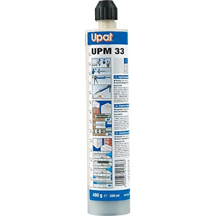 Upat Dübel-Set UPM 33-300, zweikomponentiger Injektionsmörtel auf Vinylester-Basis mit Zulassung für Beton und Mauerwerk, styrolfrei