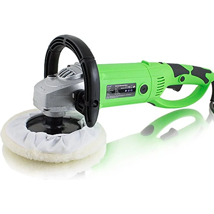 Bituxx Rotationspoliermaschine MS-16006, 1200W mit 17tlg Zubehörset, stufenlos 600-3000 U/min, für Aufsätze bis 180mm – Bild 2