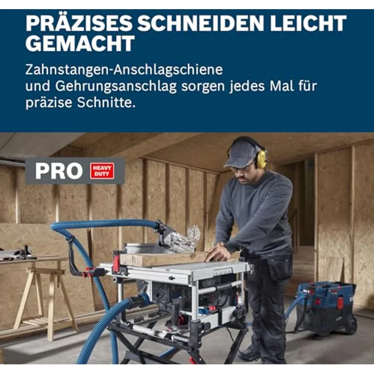 Bosch Professional GTS 70-216, Tischsäge mit 1850 W Motor, 70 mm Schnitthöhe, Zubehör und Sägeblatt im Karton – Bild 5