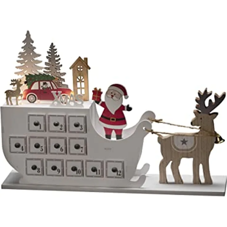 Konstsmide 3263-210 Light decoration figure White Polyvinyl chloride (PVC) Wood IP20 Flexible 6 h