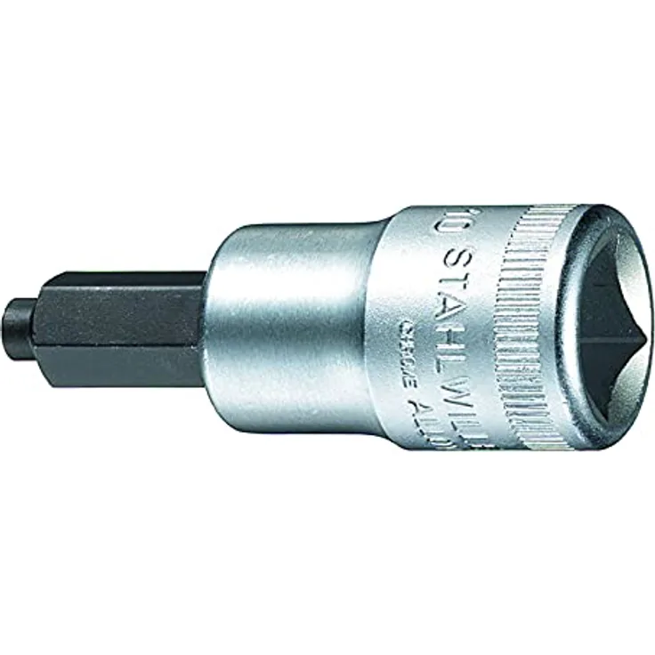 STAHLWILLE 54 IC 10 INHEX-Einsatz, 10 x 60 mm, für Innen-6-kant-Schrauben mit Zapfenführung, verchromte Oberfläche