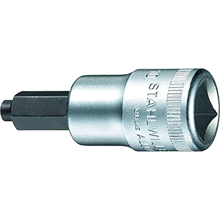 STAHLWILLE 54 IC 10 INHEX-Einsatz, 10 x 60 mm, für Innen-6-kant-Schrauben mit Zapfenführung, verchromte Oberfläche – Bild 1