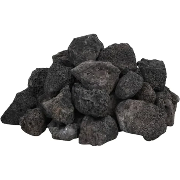 vidaXL Lavagranulat, Lavastein Biologische Filter, Multifunktional Lavamulch für Aquarium Landschaftsbau, Vulkangestein Garten Deko Steine, Schwarz 10 kg 3-5 cm – Bild 1