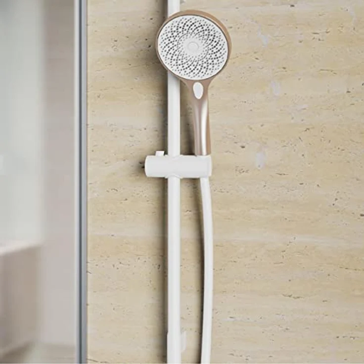 SCHÜTTE 63878 1,5m | Brauseschlauch mit Verdrehschutz Dusche mit 150cm Länge aus Kunststoff | Duschkopf-Schlauch mit Universalanschluss | Weiß Duschschlauch – Bild 2