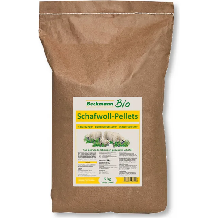 BECKMANN Bio Schafwoll-Pellets, 5 kg