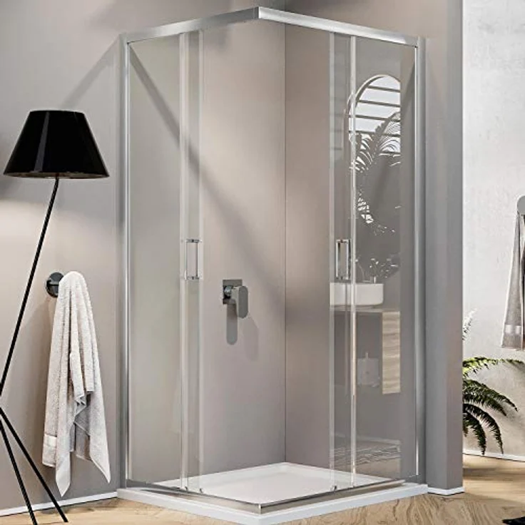 Eckeinstieg Duschkabine Quadratisch 75x75 H185 Transparent 6mm Glas Mod. Ready – Bild 3