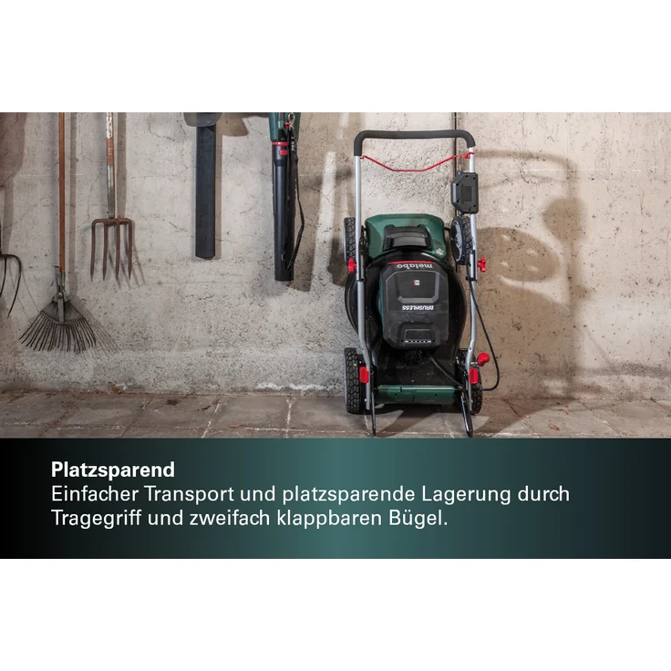 Metabo Akku Rasenmäher RM 36-18 LTX BL 46 (2x 18 Volt Li-Ion für große Flächen bis 800 m², Mulchfunktion, Schnittbreite: 46 cm, bürstenloser Motor) inkl. 2x 5,2 Ah Li-Ion Akku und Ladegerät ASC 145 Duo – Bild 8