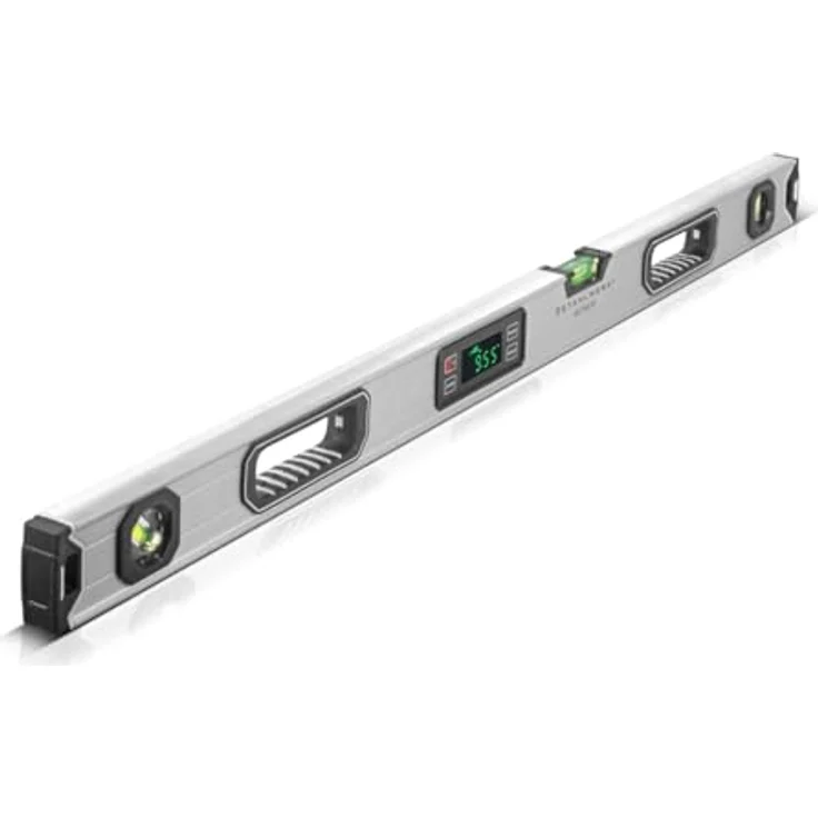 STAHLWERK Digitale Wasserwaage DW-1000 ST aus Aluminium, 1000 mm Länge, magnetische Richtwaage und LED-Display – Bild 1