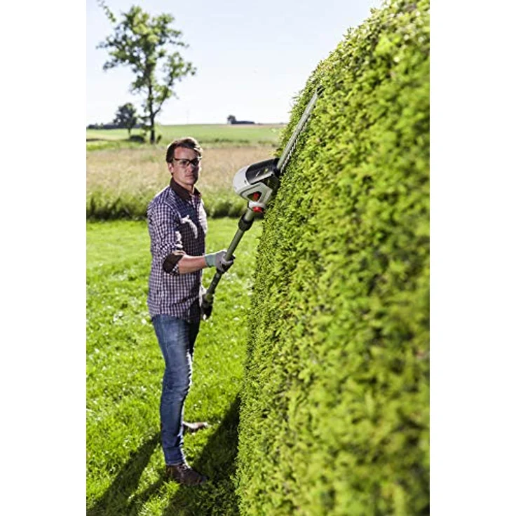 AL-KO 113613 Heckenscherenaufsatz HTA 4045, zum Anbau an das Akku-Multitool MT 40 Li, 20 cm Schnittbreite, 45 cm Schnittlänge, bis 3,5m Arbeitshöhe, inkl. Gurt und Rohrverlängerung – Bild 3