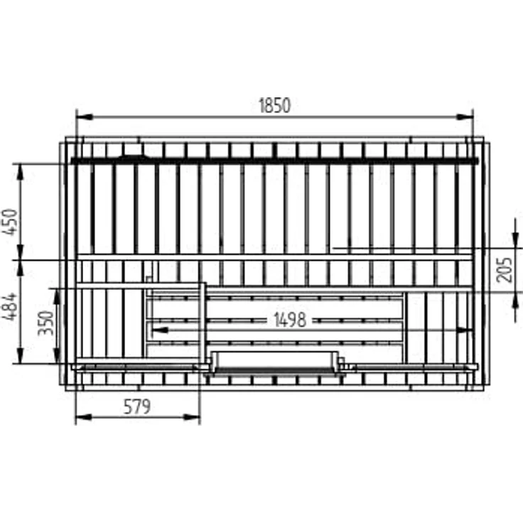FinnTherm Sauna Innensauna Ellipso M, 42 mm Wandstärke, nordische Fichte – Bild 3
